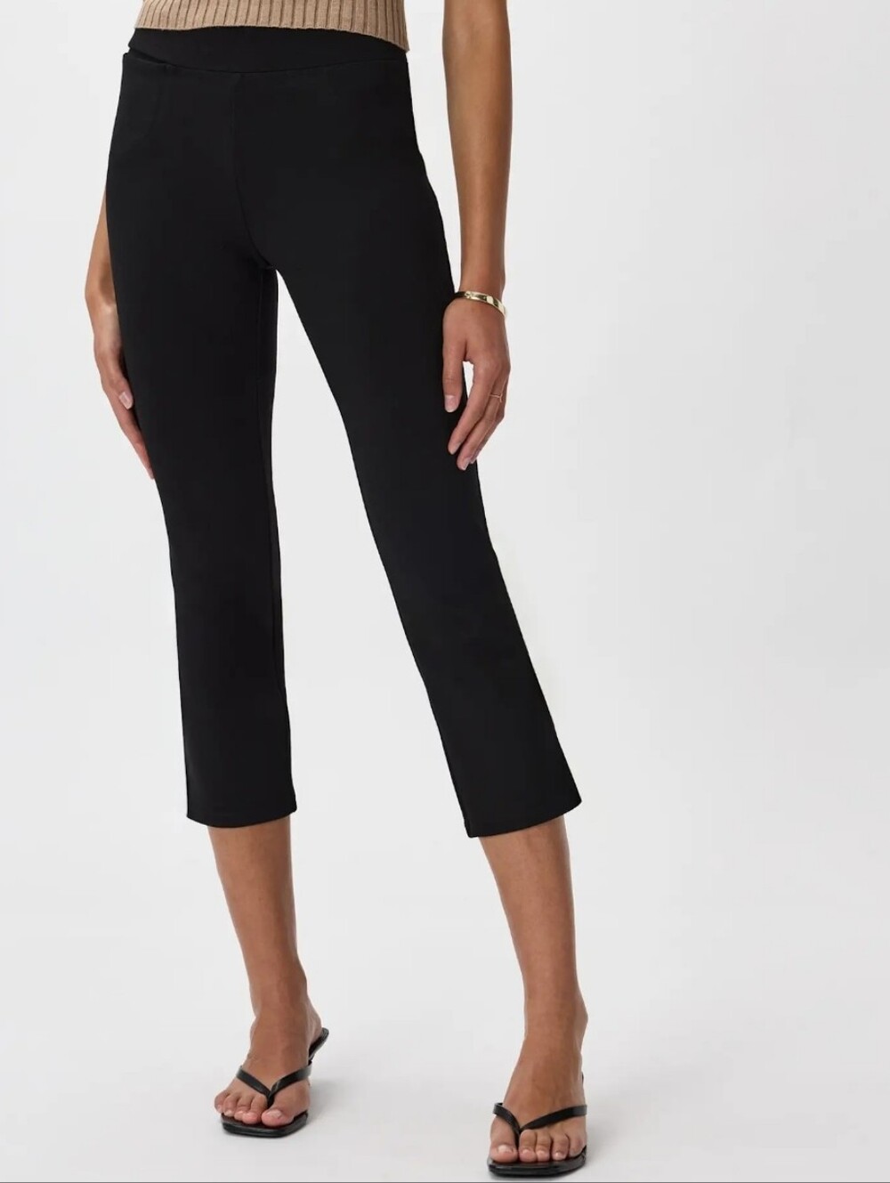 Quince Ultra Stretch Ponte Kick Flare Pants In Black